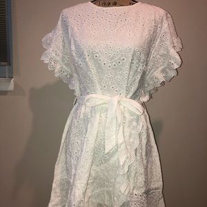 Oh Polly white lace wrap dress